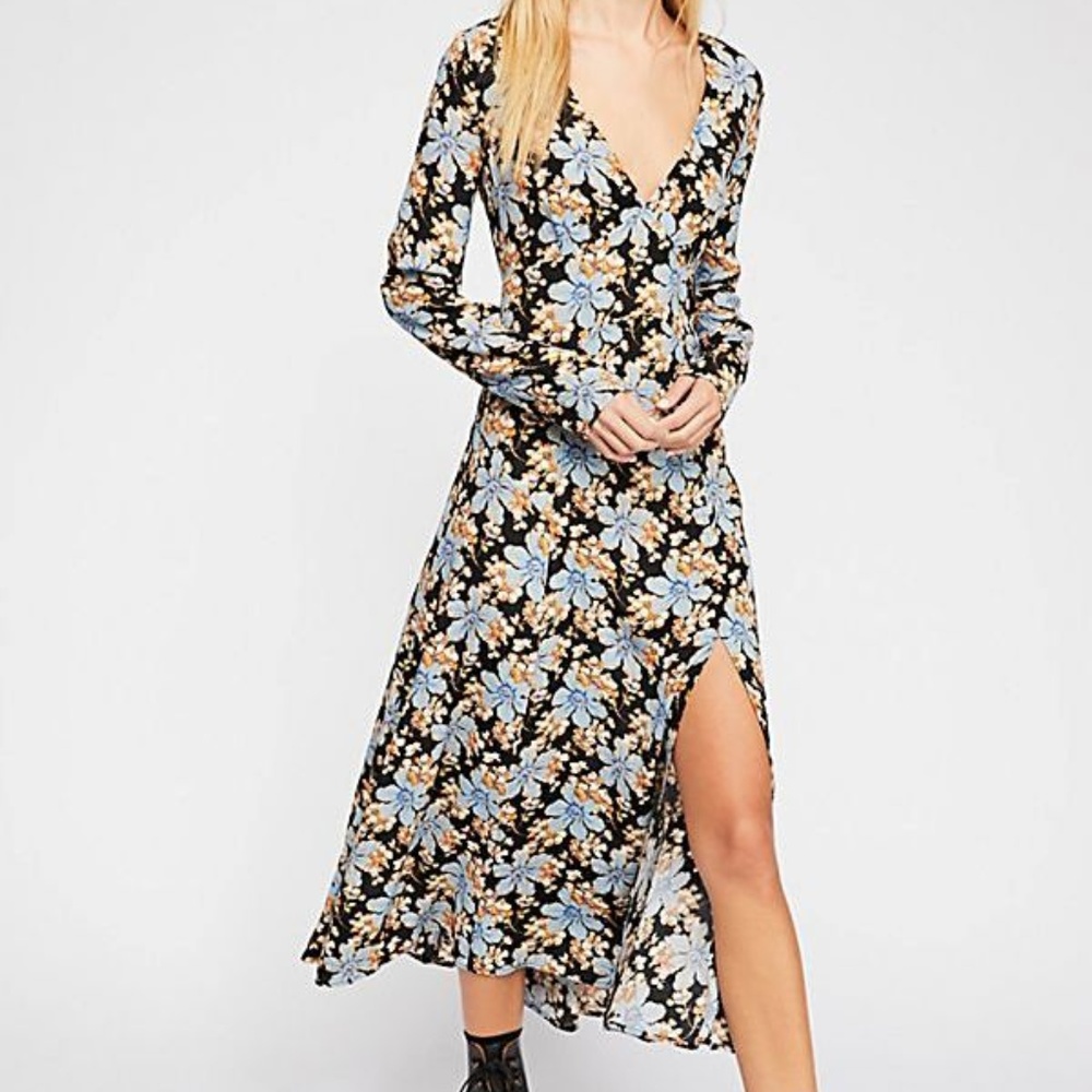 NWOT Free People Gates To The Garden Midi Dress